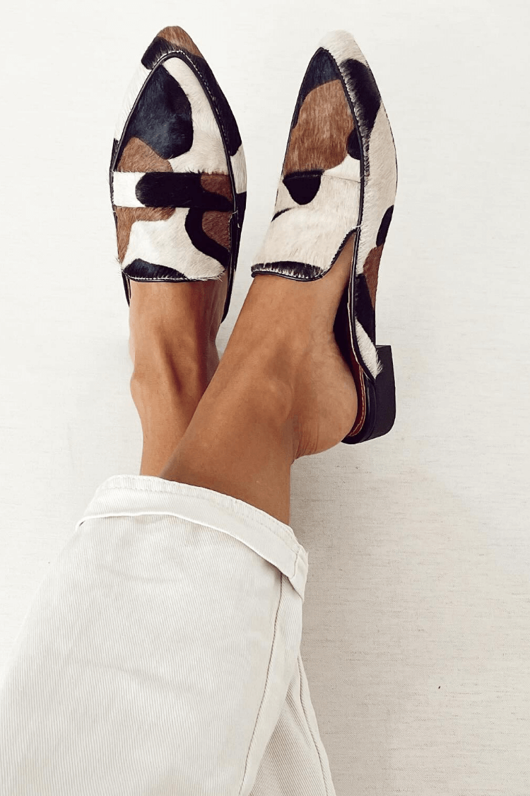 Emery stylish comfort loafers in black white and brown