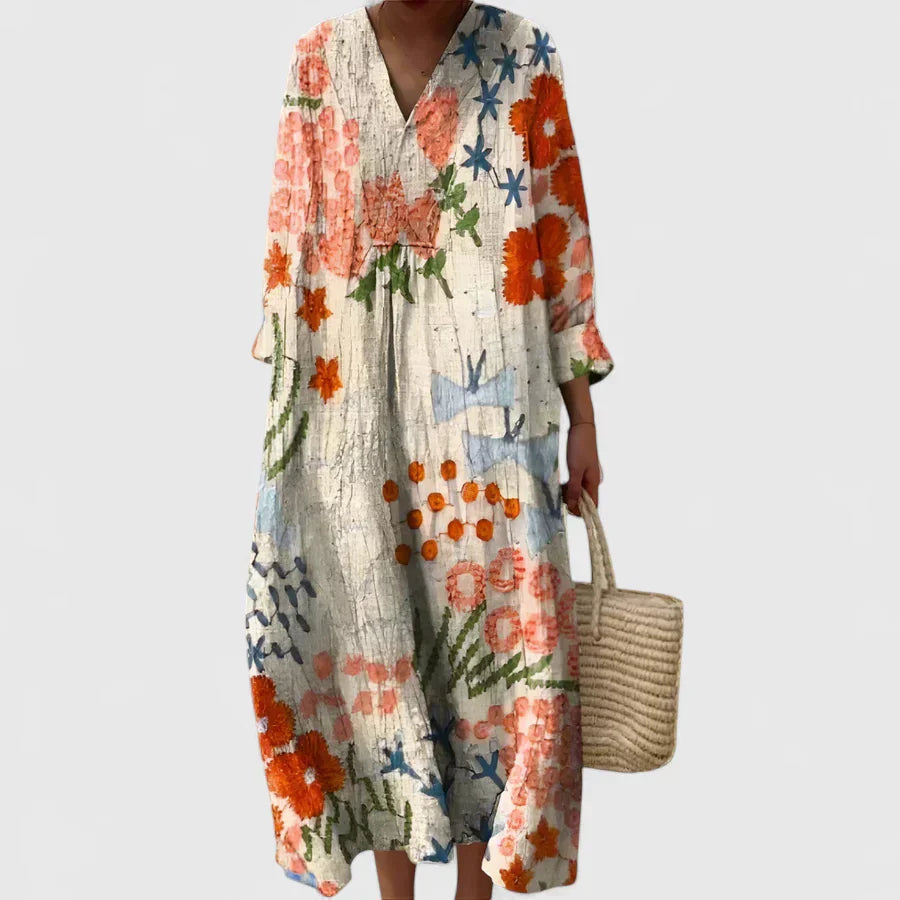 Beige Floral / 3XL